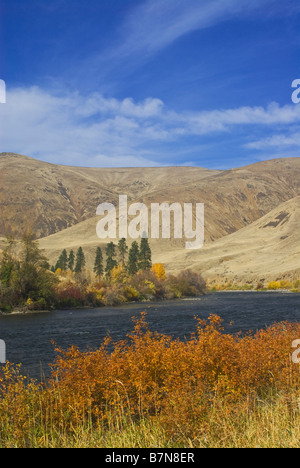 Yakima River Canyon in autunno centrale dello Stato di Washington STATI UNITI D'AMERICA Foto Stock