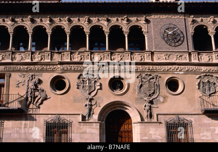 Tarazonas xvi secolo Rinascimento Ayuntamiento town hall nel barrio alto il vecchio quater di Tarazona Aragona a nord est della Spagna Foto Stock