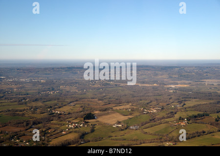 Foto di stock di una fotografia aerea del Limousin campagna in Francia Foto Stock