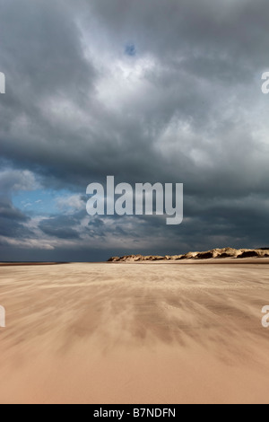 Ainsdale dune di sabbia Riserva Naturale Nazionale NNR beach mostra erosione delle dune frontale Foto Stock