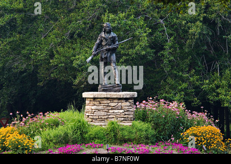 Statua di bronzo di Daniel Boone Louisville Kentucky Foto Stock