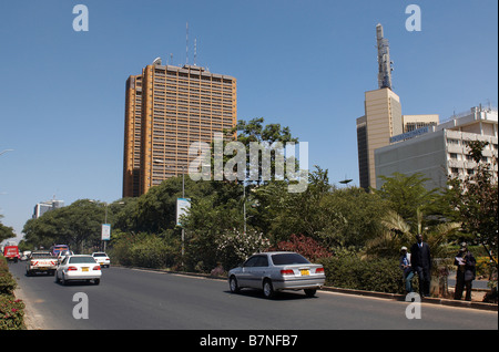 Uhuru highway di Nairobi, la capitale del Kenya Foto Stock