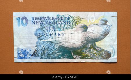 Nuova Zelanda 10 dieci dollari nota banca Foto Stock