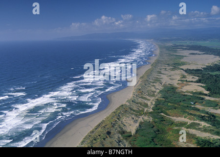 Antenna su Mad River spiaggia vicino Arcata Humboldt County in California Foto Stock