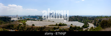 Punto panoramico di Los Angeles Downtown Inquinamento atmosferico Skyline(i loghi e i marchi registrati sono rimossi) Foto Stock