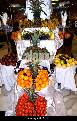 L'impostazione per la Cena di Gala del Fiume Nilo nave da crociera, la signora Maria Foto Stock