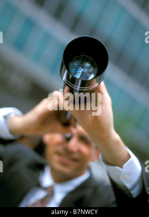 Imprenditore con una visione Foto Stock