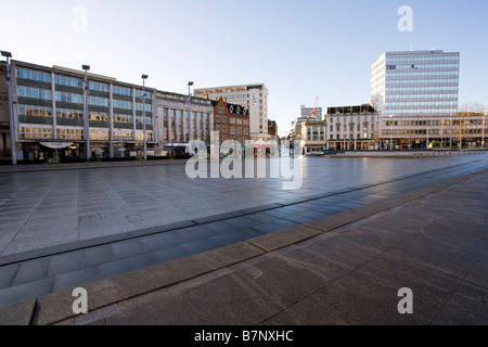 Rivalorizzare la vecchia piazza del mercato di Nottingham, Inghilterra Foto Stock