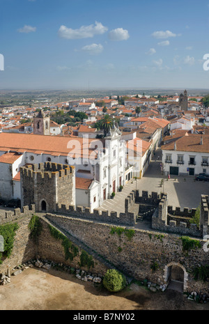 Alentejo, Beja, la vista dalla Torre de Menagem Tower su Mouraria area della città Foto Stock