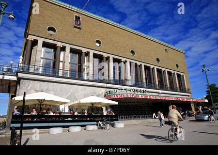 La Svezia, Goteborg, Gotaplatsen Square, Stadsteatern (la biblioteca della città) Foto Stock