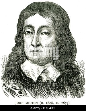 John Milton II 9 Dicembre 1608 - 8 novembre 1674 del poeta inglese autore polemista funzionario civile Commonwealth Inghilterra. Egli è meglio Foto Stock