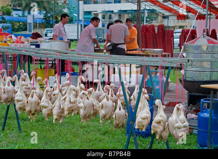 Duck anatre polli pollo Cina strade cinesi in Little India di Singapore Foto Stock