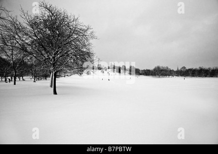 L'Osservatorio Reale di Greenwich in una coperta di neve il parco di Greenwich Foto Stock