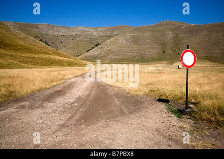 Area riservata a Castelluccio, Italia Foto Stock