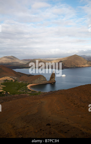 Paesaggio di Isla Bartolome bellezza classica spot del Galapagos, Ecuador nel mese di settembre Foto Stock