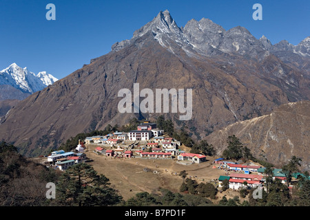 Tengboche monastero buddista nel distretto di Solukhumbu nella zona di Sagarmatha del nord est del Nepal un sito del Patrimonio Mondiale Foto Stock