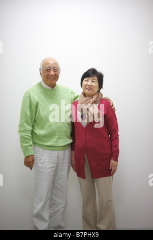 Sorridente Coppia senior Foto Stock
