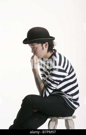 Un uomo di pensiero Foto Stock