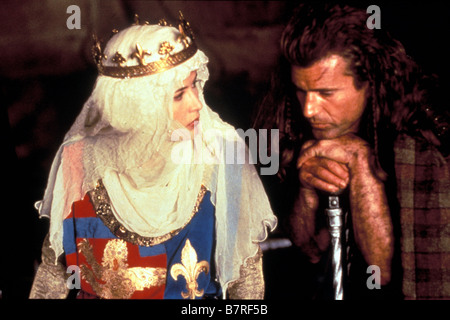 Braveheart Anno: 1995 USA Sophie Marceau Mel Gibson Direttore : Mel Gibson Foto Stock