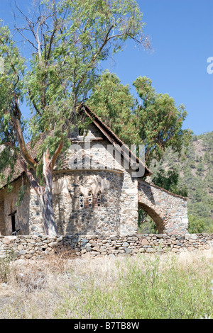 Chiesa Assinou, monti Troodos. Affreschi del XII secolo e successivamente sono i periodi migliori murali bizantino di Cipro. Foto Stock