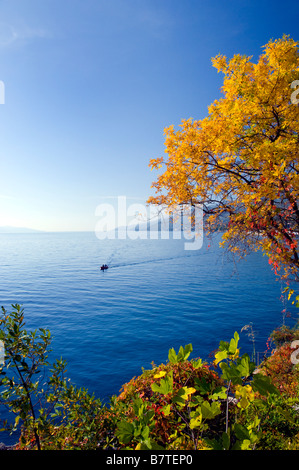 Vedute panoramiche lungo il Lungomare mare a piedi da Opatija a Lovran Foto Stock