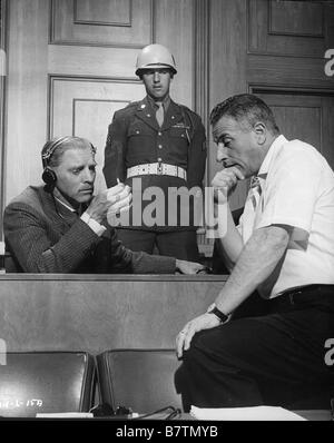 Giudizio a Norimberga anno: 1961 USA Direttore: Stanley Kramer Burt Lancaster, Stanley Kramer ripresa foto Foto Stock