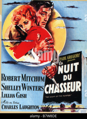 La notte del cacciatore Anno: 1955 USA Direttore : Charles Laughton poster (Fr) Foto Stock