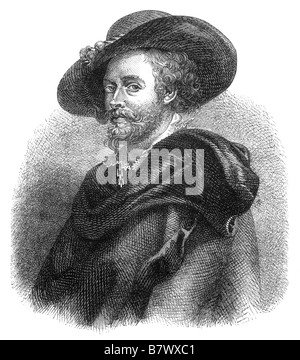 Sir Peter Paul Rubens ritratto illustrazione Foto Stock