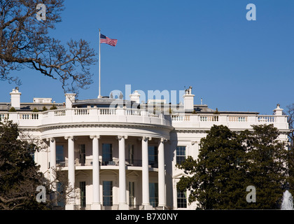 La Casa Bianca a sud portico - Washington DC, Stati Uniti d'America Foto Stock