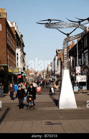 La high street area dello shopping Lowestoft Suffolk in Inghilterra Foto Stock