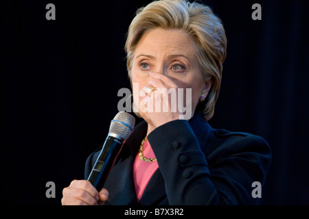 NORTHRIDGE, CA - gennaio 17: Il candidato presidenziale il senatore Hillary Clinton ad un rally a CSUN Foto Stock