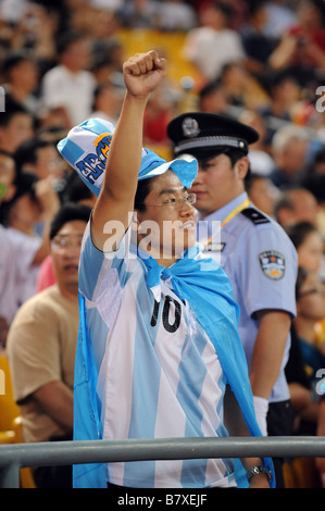 Ventole Argentina ARG 19 Agosto 2008 Calcio Giochi Olimpici di Pechino 2008 Mens Football semi final match tra Argentina e Brasile presso lo stadio dei lavoratori di Beijing Cina Foto di Atsushi Tomura AFLO SPORT 1035 Foto Stock