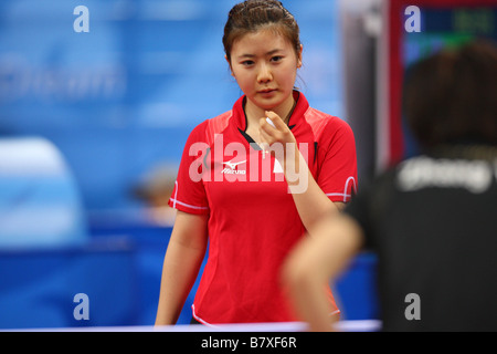 Ai Fukuhara JPN 21 AGOSTO 2008 Tennis da tavolo Giochi Olimpici di Pechino 2008 Womens Singles Round 4 a Pechino University Gymnasium beijing cina Foto di Daiju Kitamura AFLO SPORT 1045 Foto Stock