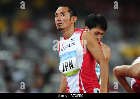 Dai Tamesue JPN 22 AGOSTO 2008 atletica dopo la mens 4 x 400m del relè per le gare di atletica in lo stadio nazionale ai Giochi Olimpici di Pechino 2008 a Pechino Cina Foto di Giu Tsukida AFLO SPORT 0003 Foto Stock