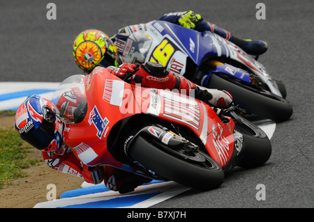 Casey Stoner Ducati 28 settembre 2008 Motore Casey Stoner di Australia e Ducati Marlboro team in azione durante il round 15 del Foto Stock