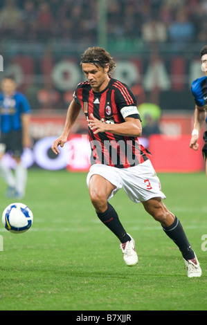 Paolo Maldini a Milano il 28 settembre 2008 il calcio italiano di Serie A Una partita tra AC Milan e Inter Milan presso lo stadio San Siro di Milano Italia Foto di Enrico Calderoni AFLO SPORT 0391 Foto Stock