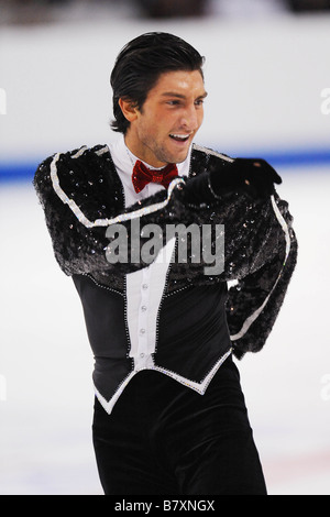 Evan Lysacek USA 25 ottobre 2008 di Pattinaggio di Figura ISU Grand Prix di Pattinaggio di figura 2008 2009 2008 Skate America Mens pattinaggio gratuito Foto Stock