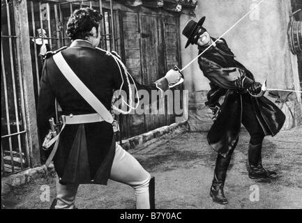 Signé Zorro segno di Zorro, Anno: 1958 USA guy williams , Britt Lomond Direttore: Lewis R. Foster Norman Foster Foto Stock