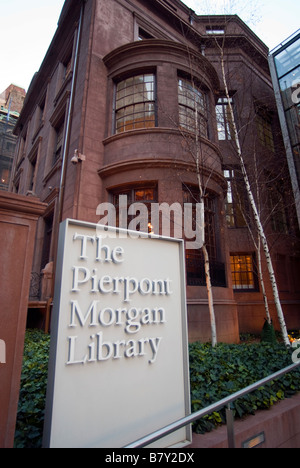 La Morgan Library su Madison Avenue a New York Foto Stock