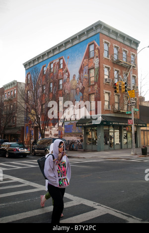 Lo spirito di East Harlem murale di El Barrio sulla Lexington Avenue in New York Foto Stock