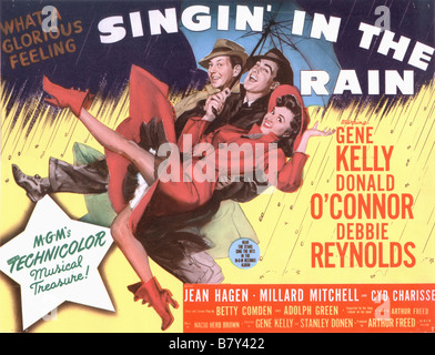 Singin' sotto la pioggia Anno: 1952 usa il gene Kelly, Debbie Reynolds, Donald O'Connor Direttore: Stanley Donen e Gene Kelly Foto Stock