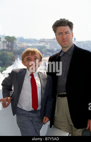 David Lynch David Lynch David Lynch, Michael J. Anderson au Festival de Cannes 1992 Foto Stock