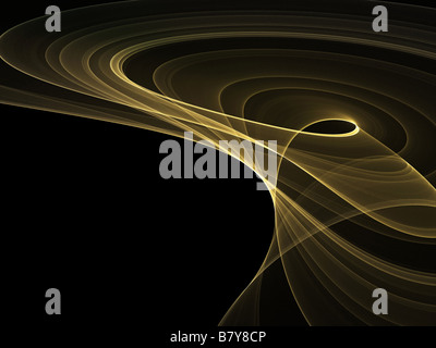 Sullo sfondo di un fluire le curve d'oro Foto Stock