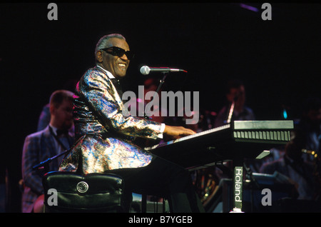 Ray Charles en concert Foto Stock