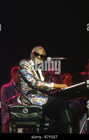 Ray Charles en concert Foto Stock