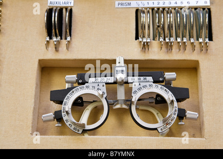 Attrezzature di Optometria Foto Stock