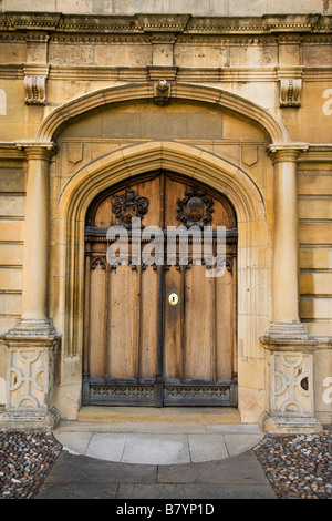 Peterhouse College Cambridge vecchia cappella porta Foto Stock