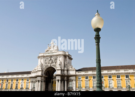 Praca do Comercio, Barrio Baixa, Lisbona Portogallo, Aprile 2006 Foto Stock