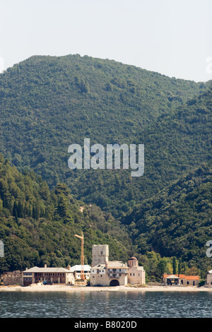 Vista della penisola di Athos, Grecia Foto Stock