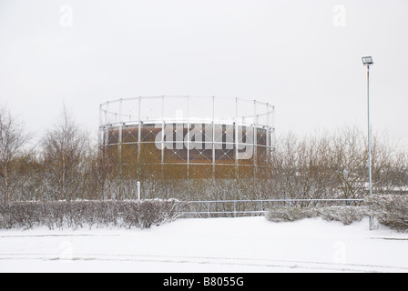 Gasometro a Huddersfield Foto Stock